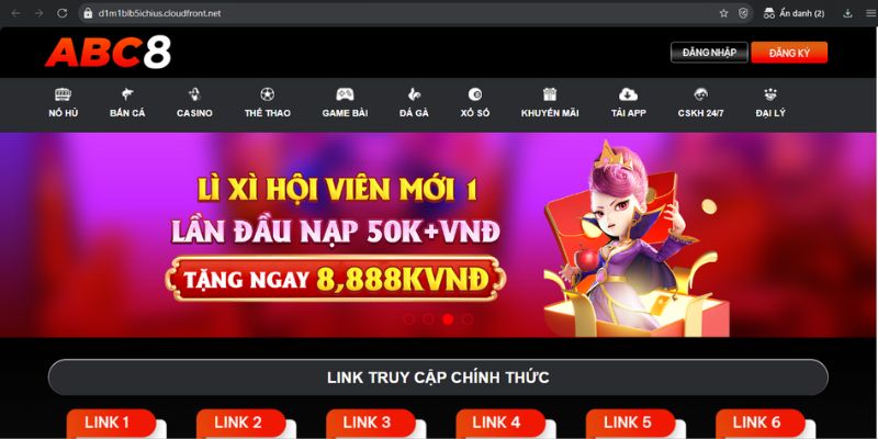 Tính năng nổi bật khi truy cập link vào ABC8